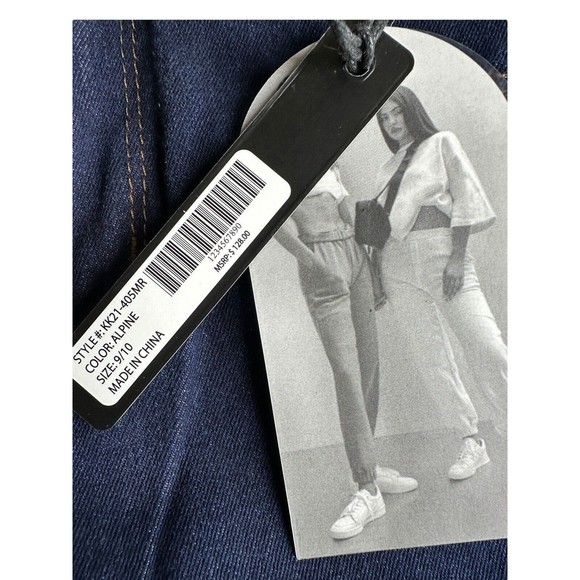 Kendall Kylie Jeans Kurvy Mid Rise Baby Boot Jean Size 9/10 Dark Wash - Picture 12 of 13